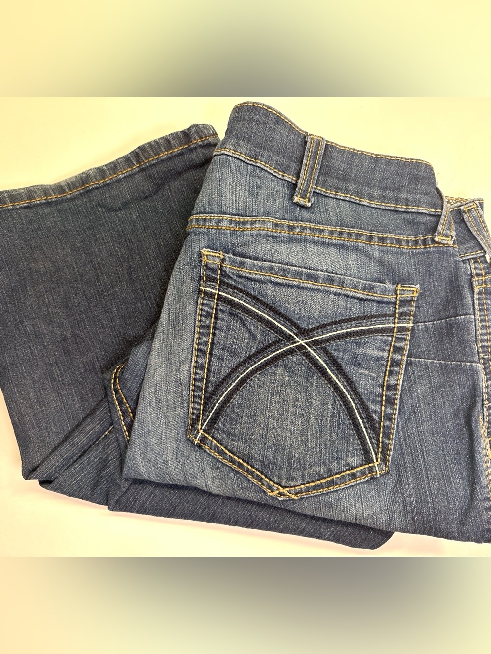 Ariat Real Rosa Jeans Perfect Rise Bootcut Stretch, 33 R, Ranch Ride Rodeo